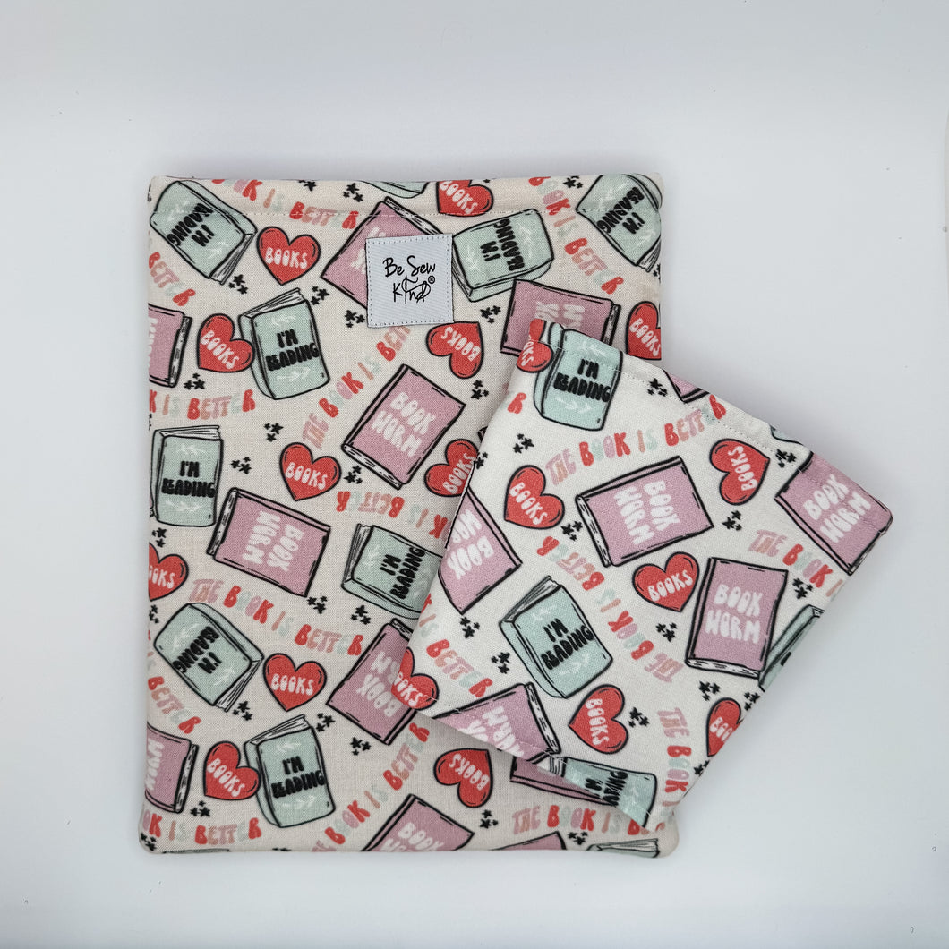 Book Worm Book Sleeve & Coffee Cozy Set